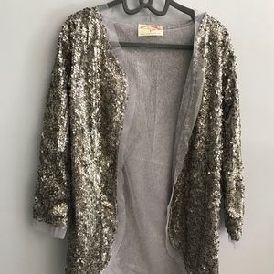 Sequined Duster Jacket